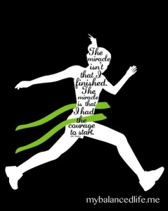 silhouette of running woman